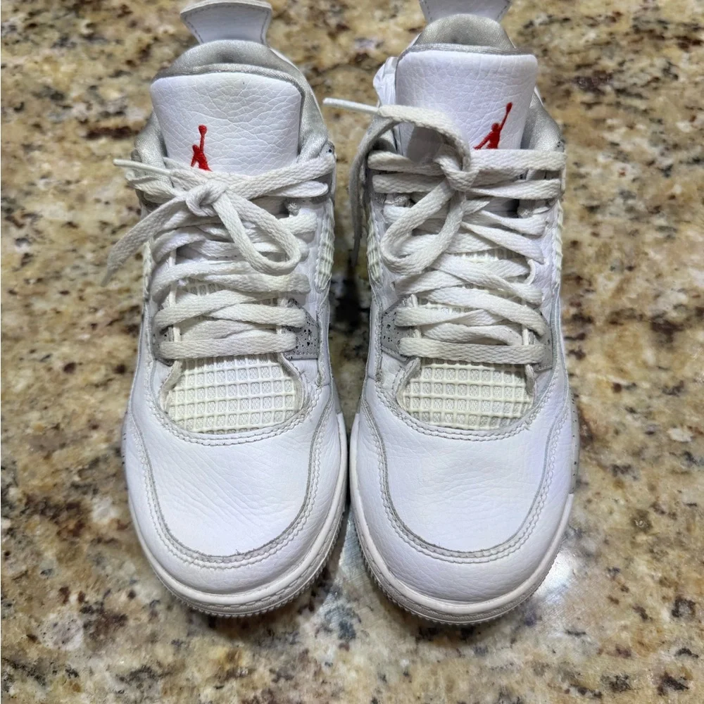 Kids White and Red Sneakers